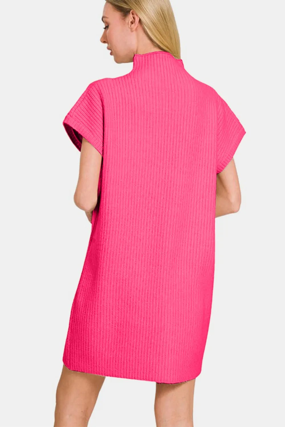 Zenana Short Sleeve Sweater Mini Dress - Bela Fils BoutiqueBela Fils Boutique